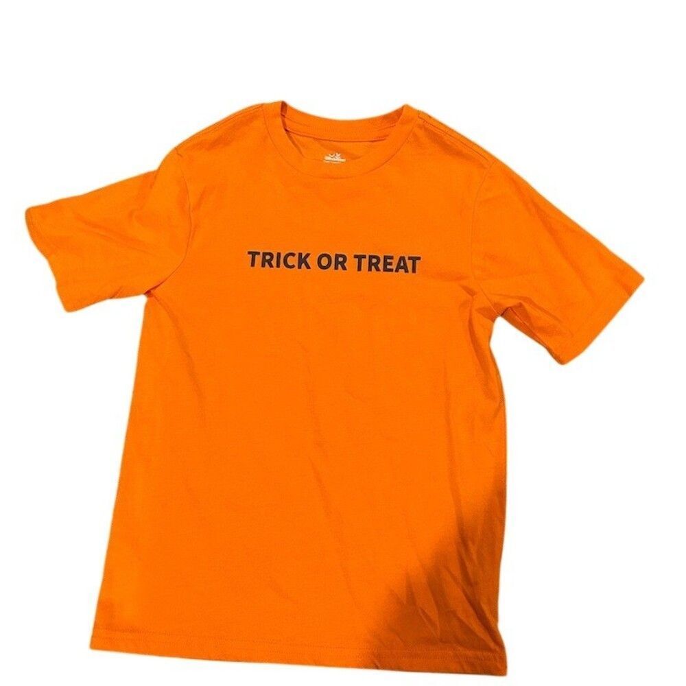 Way to Celebrate! Halloween Trick or Treat Graphic T-Shirt Youth 8 Orange